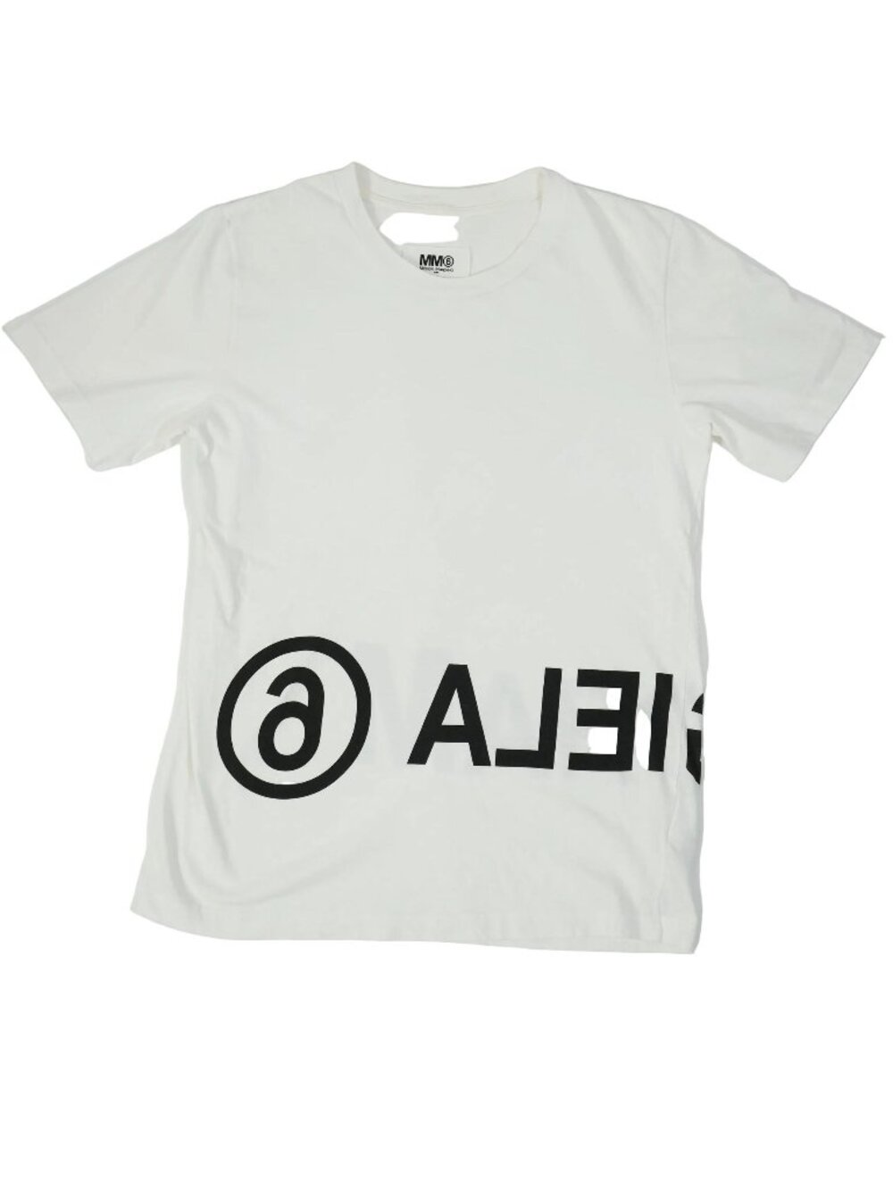 MM6 Maison Margiela Logo Graphic T-Shirt White Crew Neck Short Sleeve